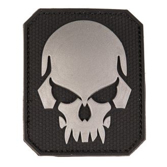 Mil-Tec 3D Patch Skull w/ Hook & Loop Black