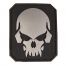 Mil-Tec 3D Patch Skull w/ Hook & Loop Black