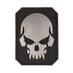 Mil-Tec 3D Patch Skull w/ Hook & Loop Black