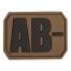 Mil-Tec 3D Blood Type Patch Coyote