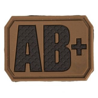 Mil-Tec 3D Blood Type Patch Coyote