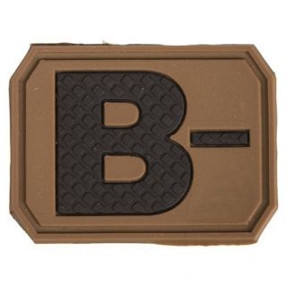Mil-Tec 3D Blood Type Patch Coyote