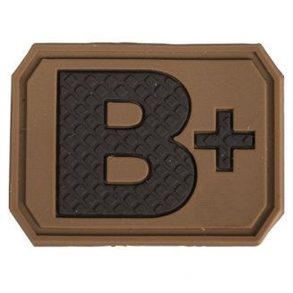 Mil-Tec 3D Blood Type Patch Coyote