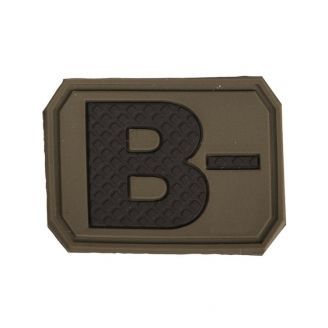 Mil-Tec 3D Blood Type Patch Olive