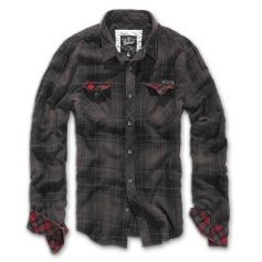 Brandit Checkshirt Duncan Kauluspaita Tumma Ruutu