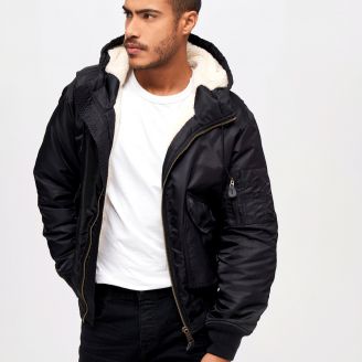 Brandit CWU Jacket Hooded Black