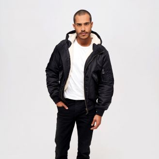 Brandit CWU Jacket Hooded Black