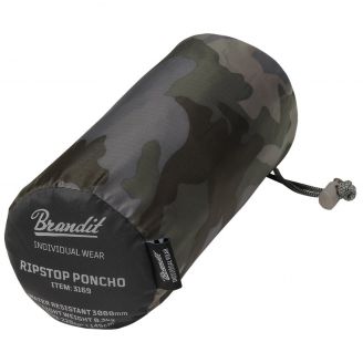 Brandit Rain Poncho Ripstop Dark Camo