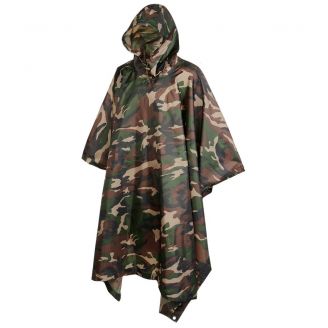 Brandit Rain Poncho Ripstop Woodland