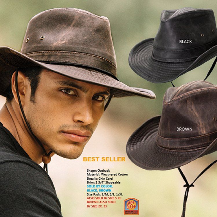 DPC Weathered Cotton Outback Hat Brown Mokkimies
