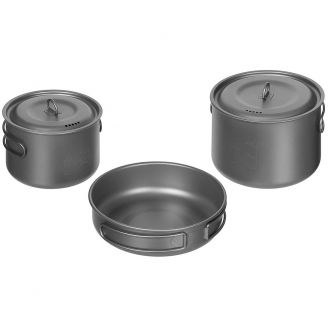 Fox Outdoor Titanium Mess Kit, 5-Part