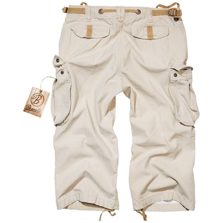 Brandit Industry Vintage 3/4 Shortsit BeigePinestripe