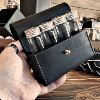 Kootamo Leather Spice Pouch, 4kpl