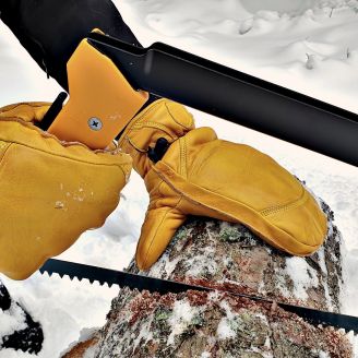 Kootamo Winter Leather Mittens, Work, Bushcraft