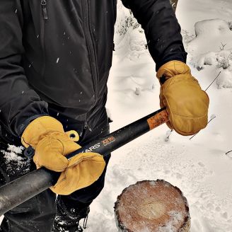 Kootamo Winter Leather Mittens, Work, Bushcraft