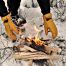Kootamo Winter Leather Mittens, Work, Bushcraft
