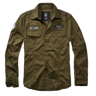 Brandit Luis Vintage Kauluspaita Olive