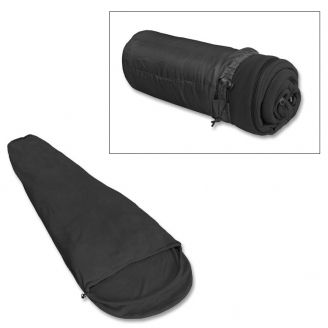 Mil-Tec Sleeping Bag Mummy Fleece Black