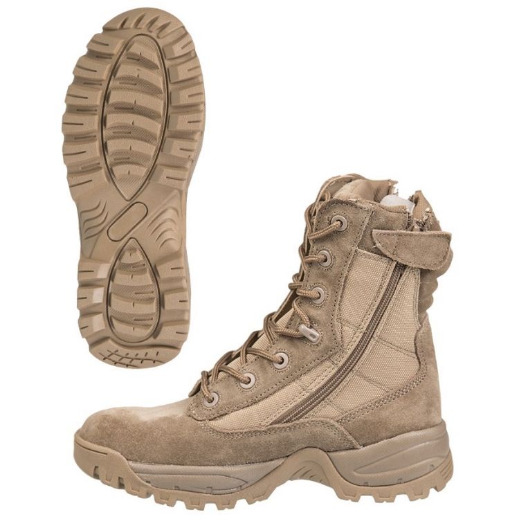 Mil Tec Two Zip Tactical Boots Coyote Mö Mil Tec Tactical Boots mit YKK Zipper multicam günstig
