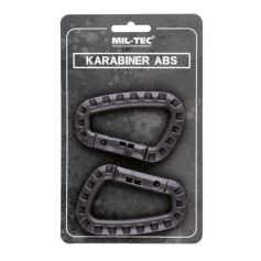 Mil-Tec ABS Plastic Carabiner 2pcs Black