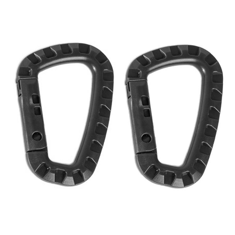 ABS Carabiner Plastic 2 Pack black