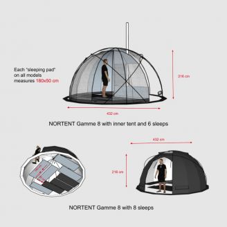 NorTent Gamme 8 Teltta Hot Tent 12kg