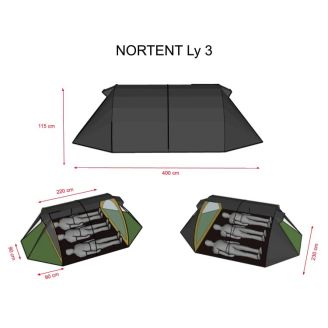 NorTent Ly 3 Tunneliteltta
