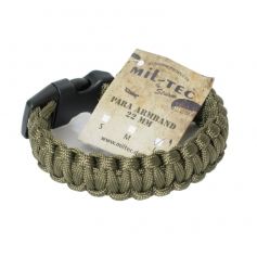 thumbnail image 2 of Mil-Tec Paracord Survival Bracelet - 15mm Black Emergency Parachute Cord Wristband 2 of 14