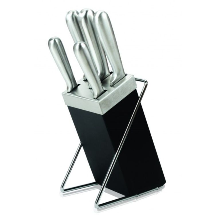 Royalty Line 5pcs Knife Set Stainless Steel with Stand