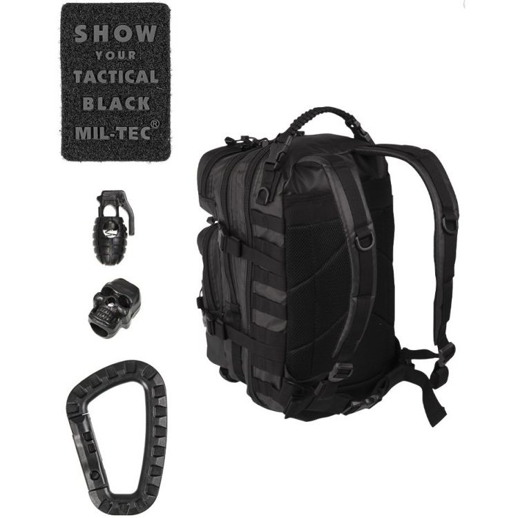 Backpack US Assault tactical 20l Pack SM mil-tec black - Backpack - Airsoft  store, replicas and military clothing with real stock and shipments in 24  working hours.