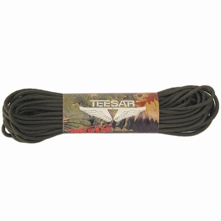 Mil-Tec Teesar Paracord Rope 50ft Olive - Mökkimies.com