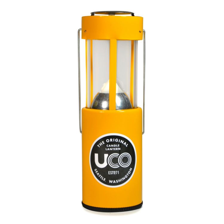 UCO Original Camping Lantern Red or Yellow - Three Beeswax Candle