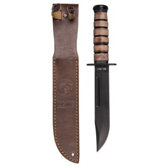 Mil-Tec Combat Knife USMC & Leather Sheath